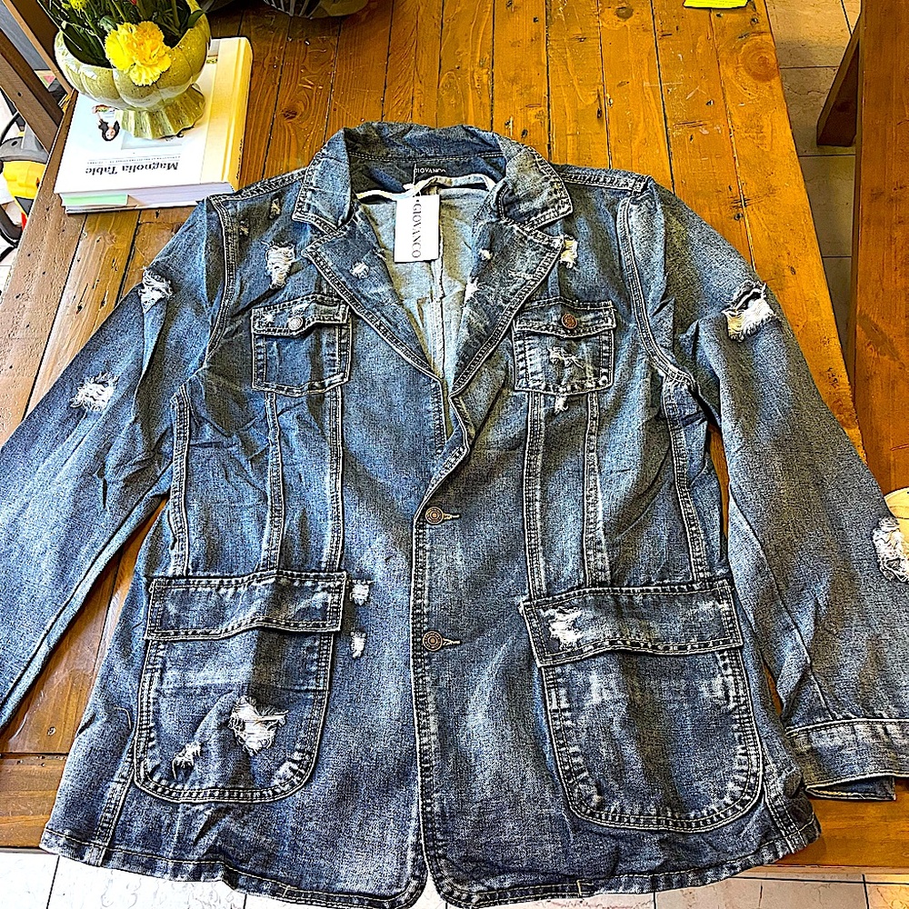 Light weight blazer Jean jacket. Never been worn before.